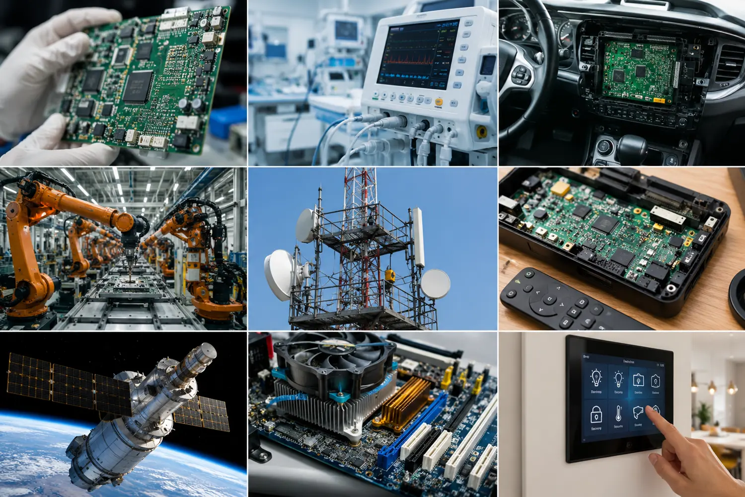Multilayer PCB used in modern smartphones and medical devices